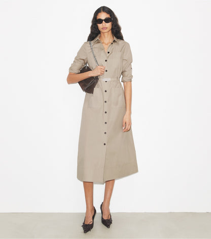 Tory Burch Cotton Camp Dress - Gray