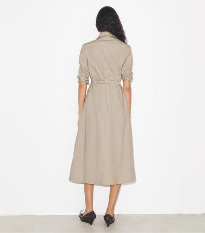 Tory Burch Cotton Camp Dress - Gray
