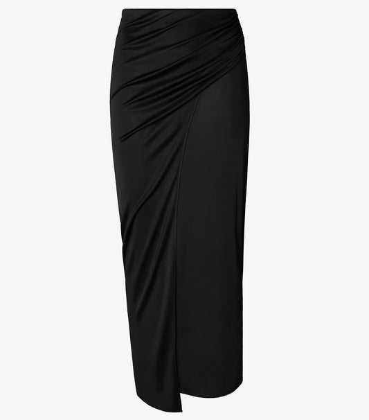Tory Burch Wrap Jersey Skirt - Black