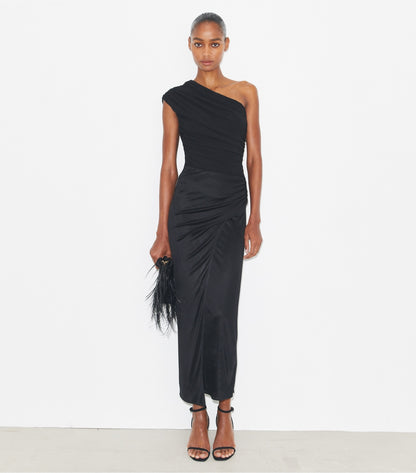 Tory Burch Wrap Jersey Skirt - Black