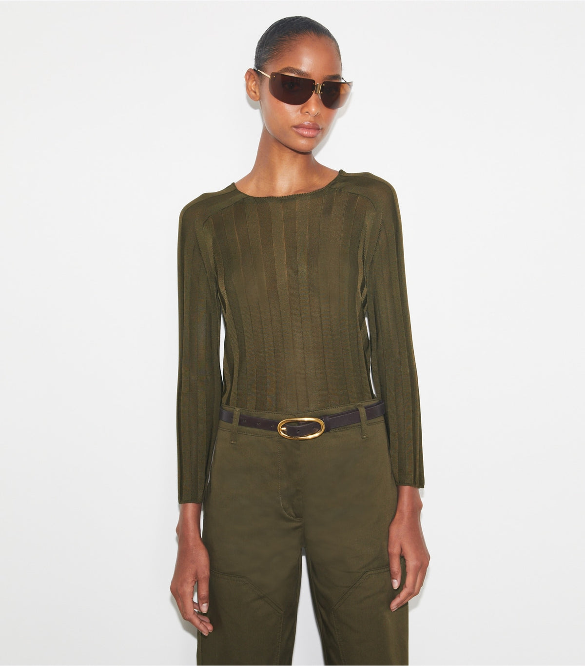 Tory Burch Viscose Sweater - Olive