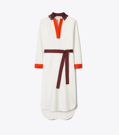 Tory Burch Belted Cotton Tunic - White