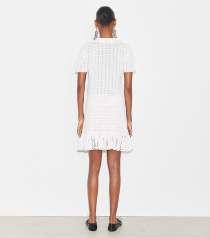 Tory Burch Crochet Cotton Skirt - White