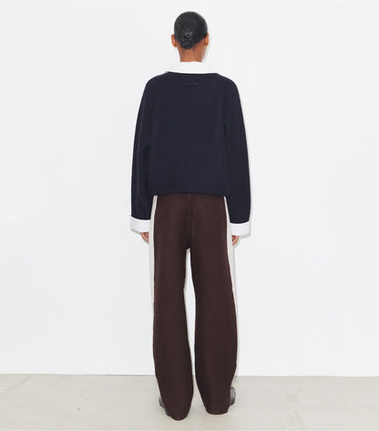 Tory Burch Japanese Jersey Sweatpant - Mocha / Ivory