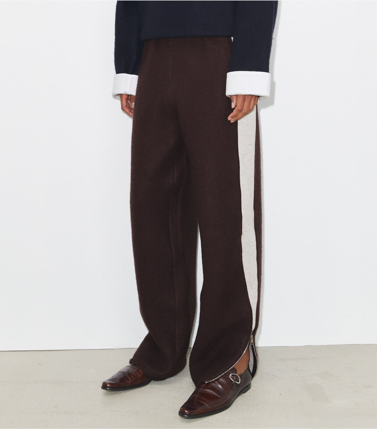 Tory Burch Japanese Jersey Sweatpant - Mocha / Ivory