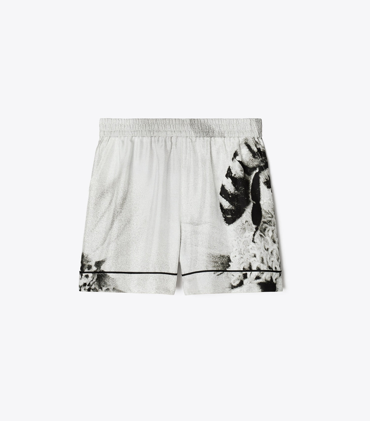 Tory Burch Silk Camp Short - Gray Bee