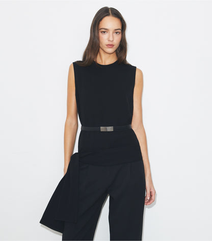 Tory Burch Crepe Wrap Top - Black