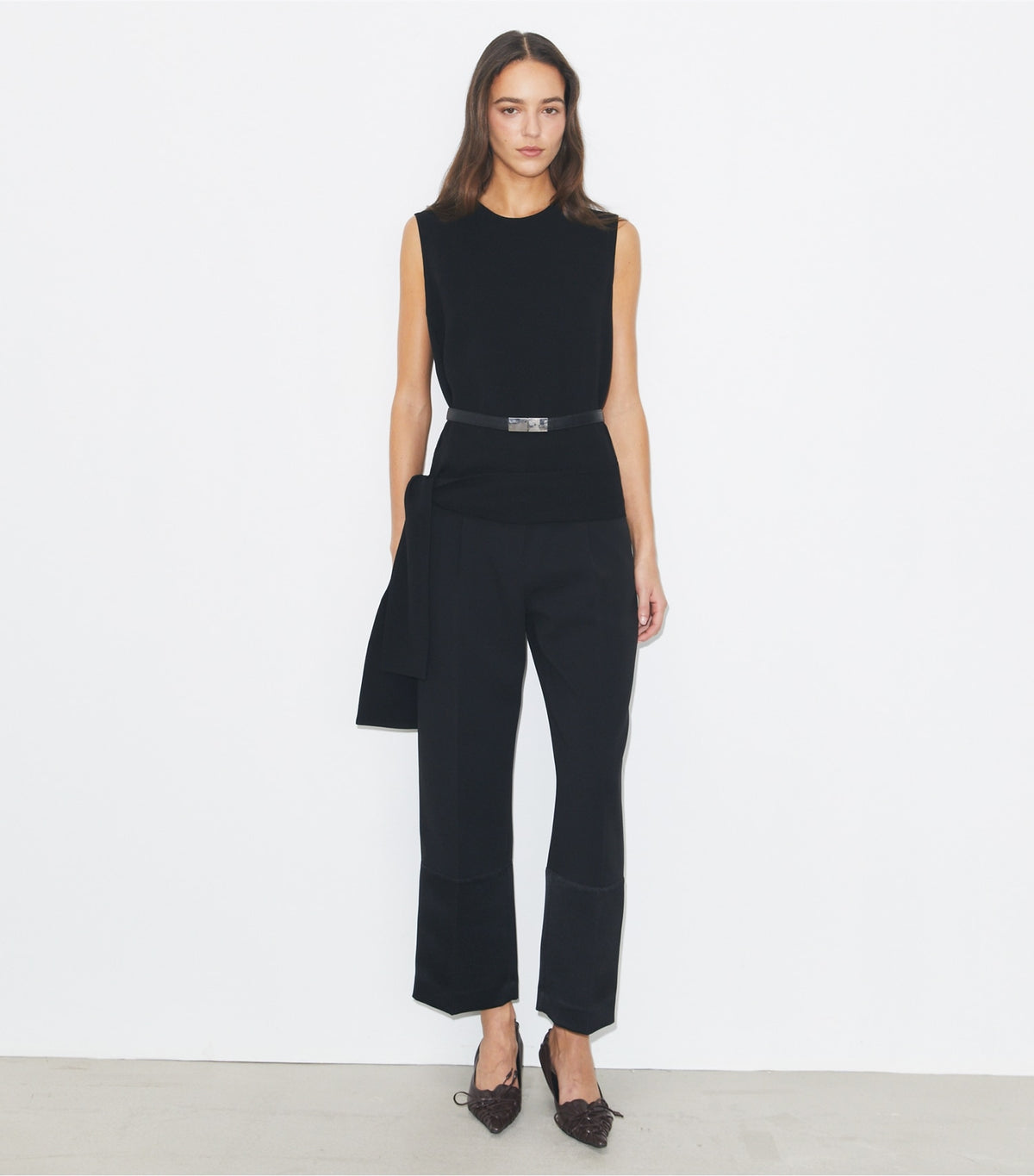Tory Burch Crepe Wrap Top - Black