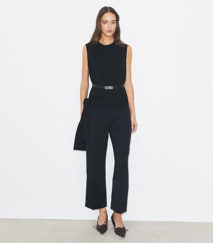 Tory Burch Crepe Wrap Top - Black
