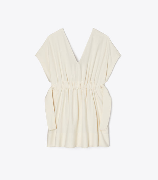 Tory Burch Belted Linen Dress - Ivory