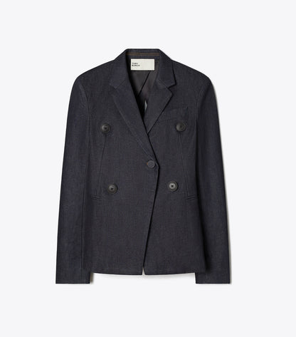 Tory Burch Denim Blazer - Raw/Unwashed