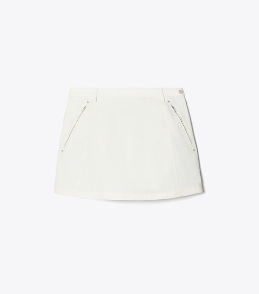 Tory Burch Nylon Twill Skirt - Snow White