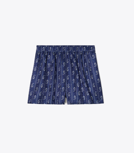 Tory Burch Camp Short - Blue Paisley