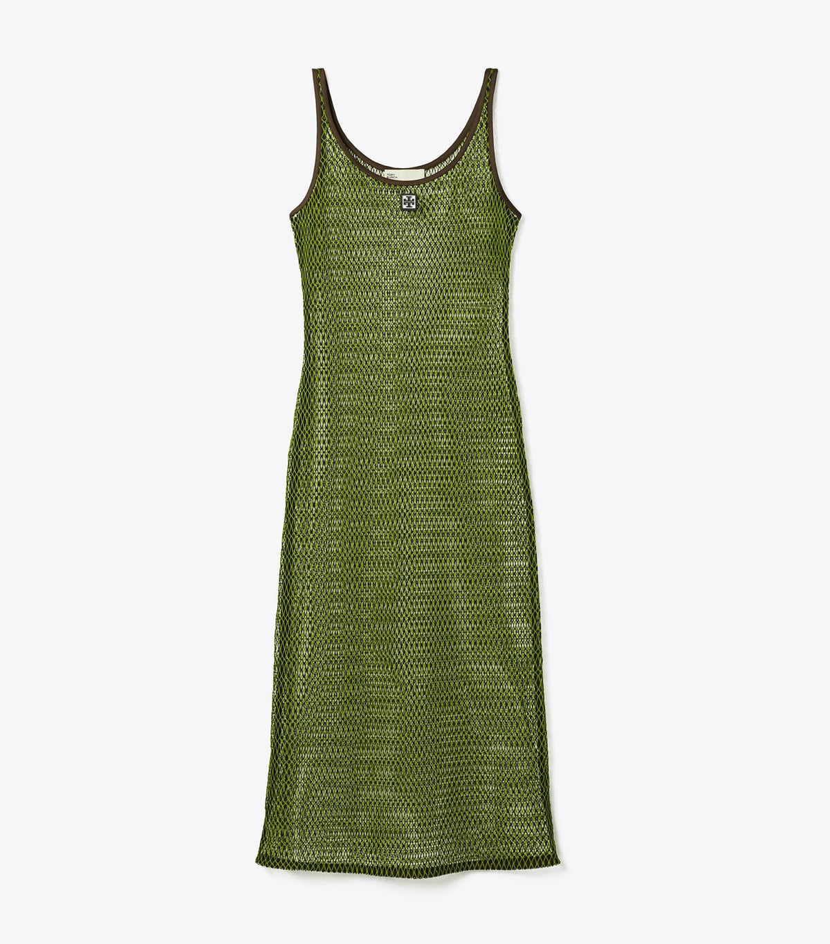 Tory Burch Mesh Dress - Deep Chocolate / Vivid Lime