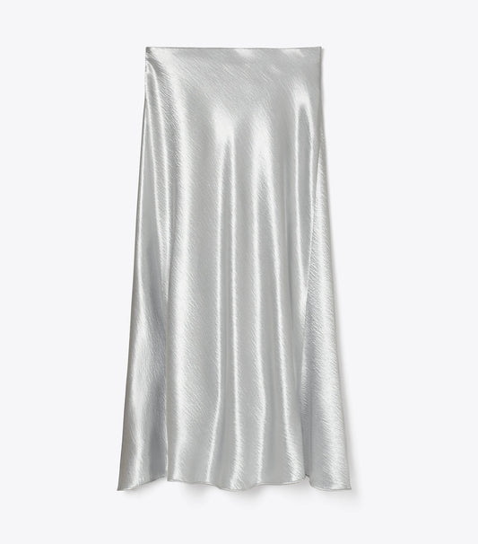 Tory Burch Satin Skirt - Quartz Gray