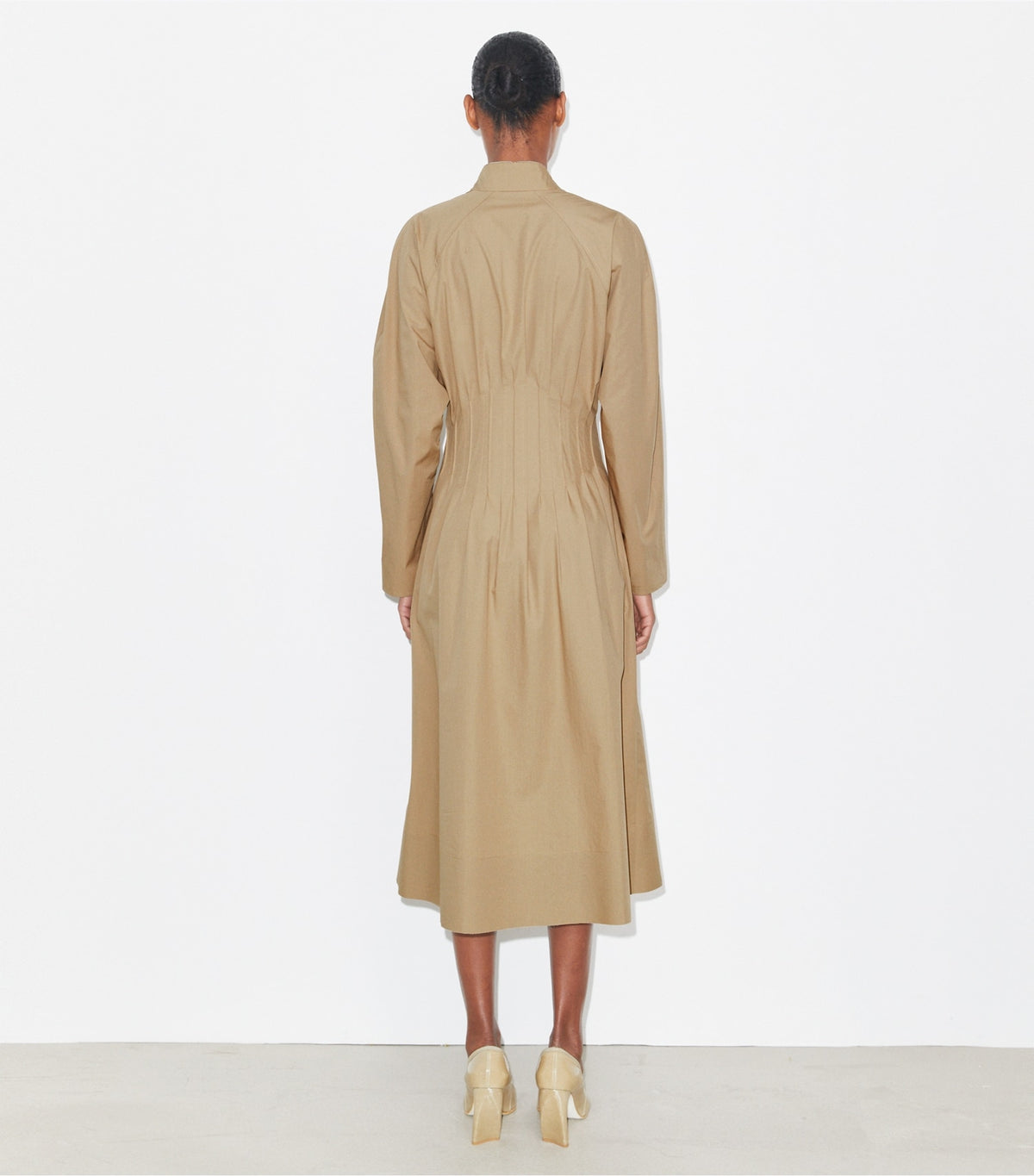 Tory Burch Poplin Dress - Taupe Gray