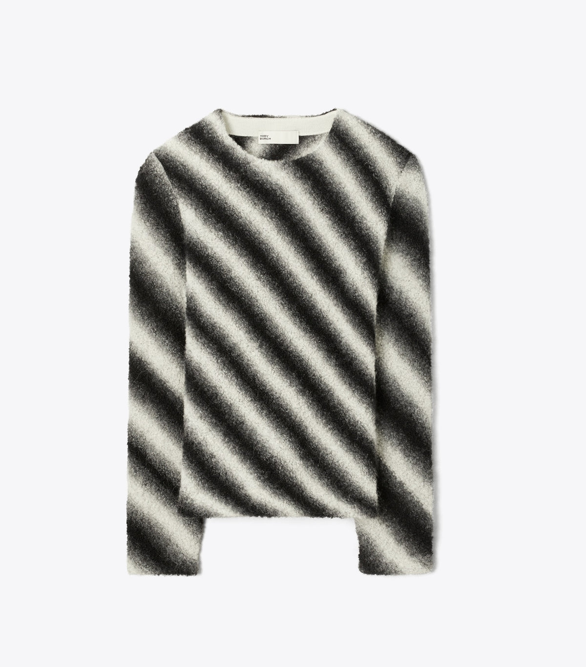 Tory Burch Striped Wool Sweater - Ivory / Black