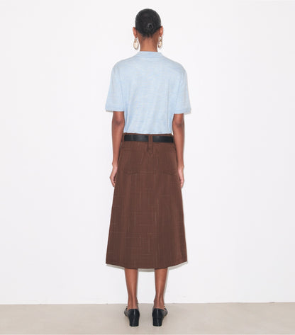 Tory Burch Wool Skirt - Chocolate