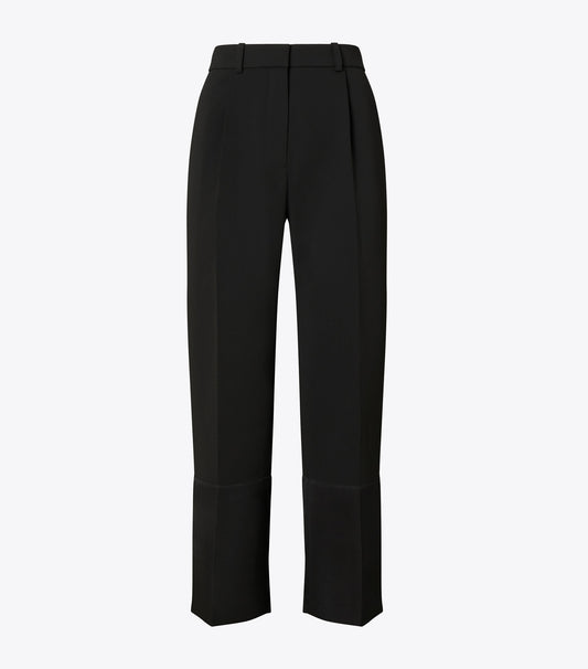 Tory Burch Cropped Crepe Pant - Black