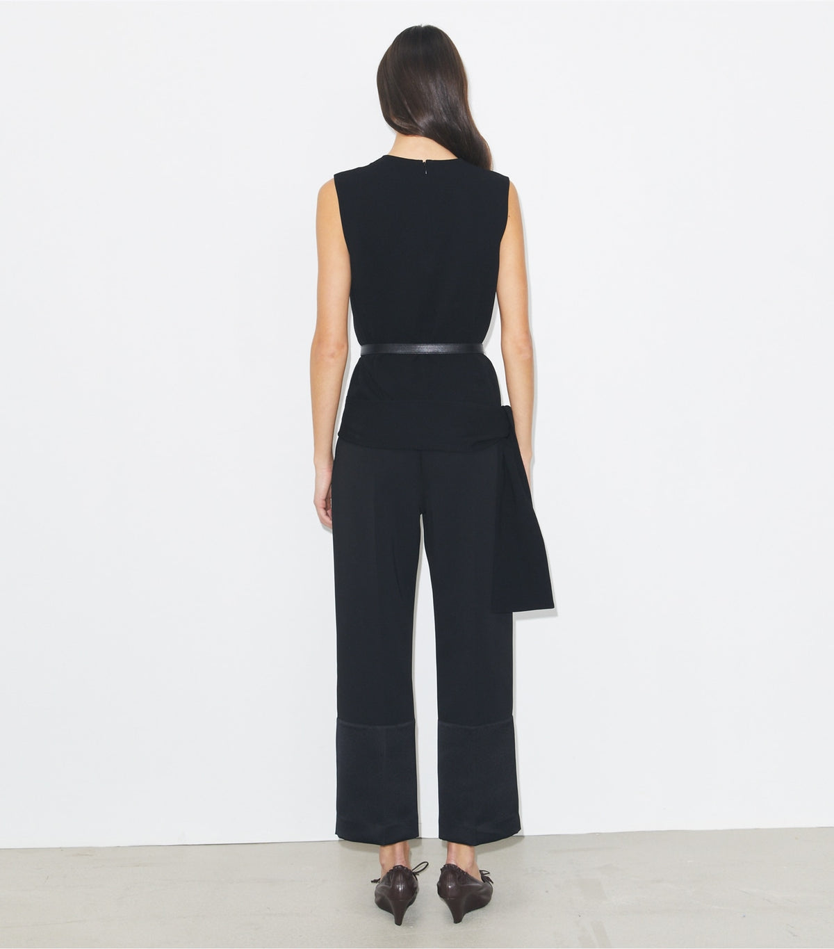 Tory Burch Cropped Crepe Pant - Black