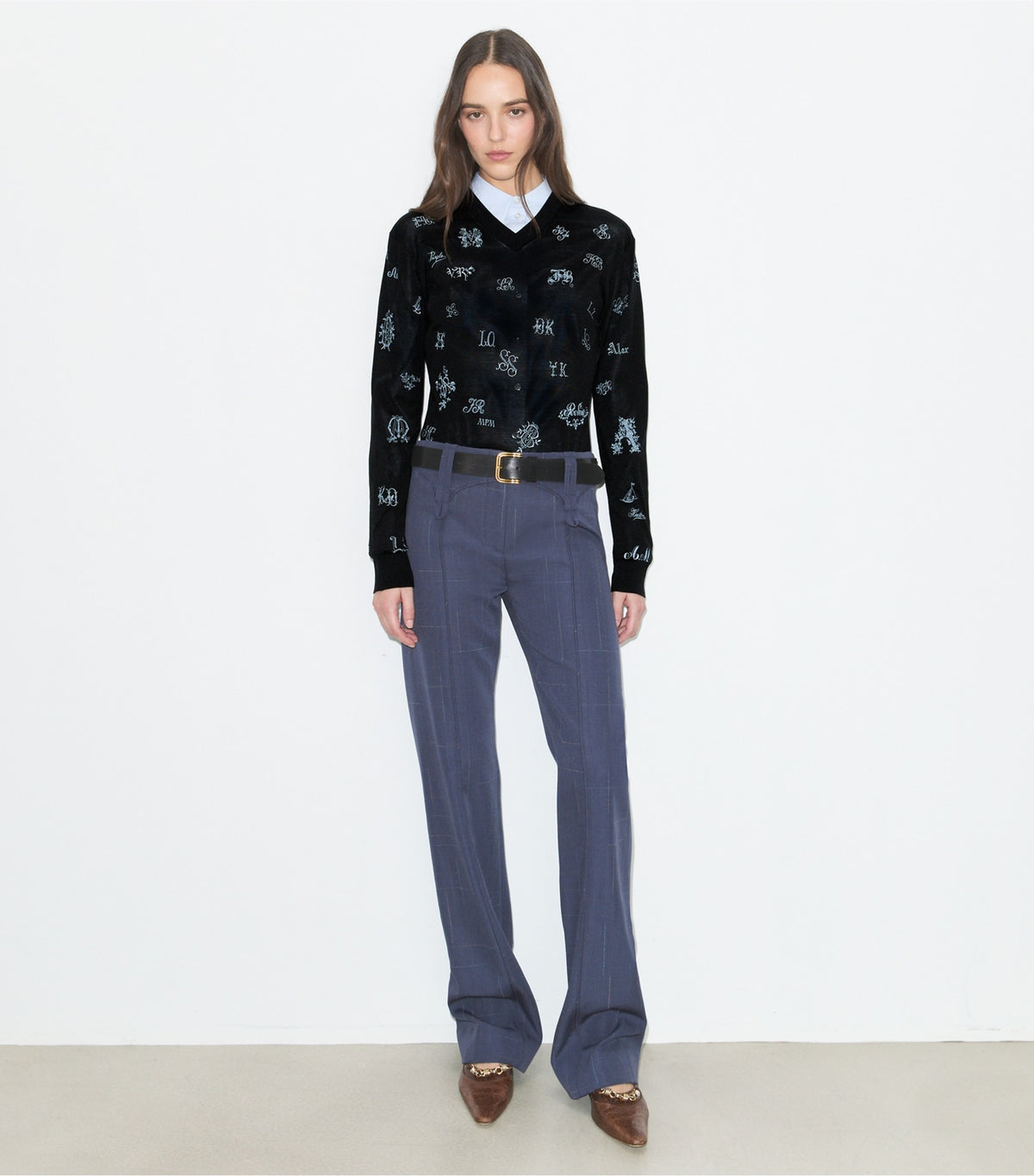 Tory Burch Wool Pant - Steel