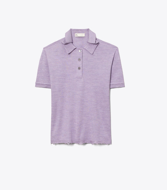 Tory Burch Silk Polo - Purple