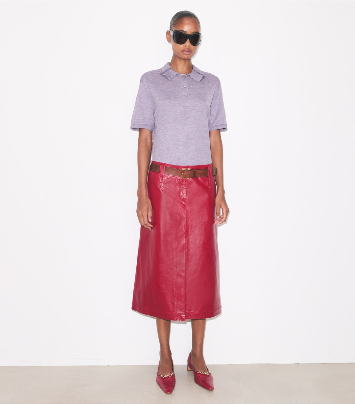 Tory Burch Silk Polo - Purple