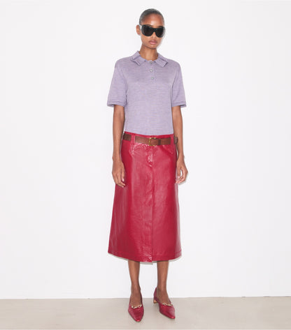 Tory Burch Silk Polo - Purple