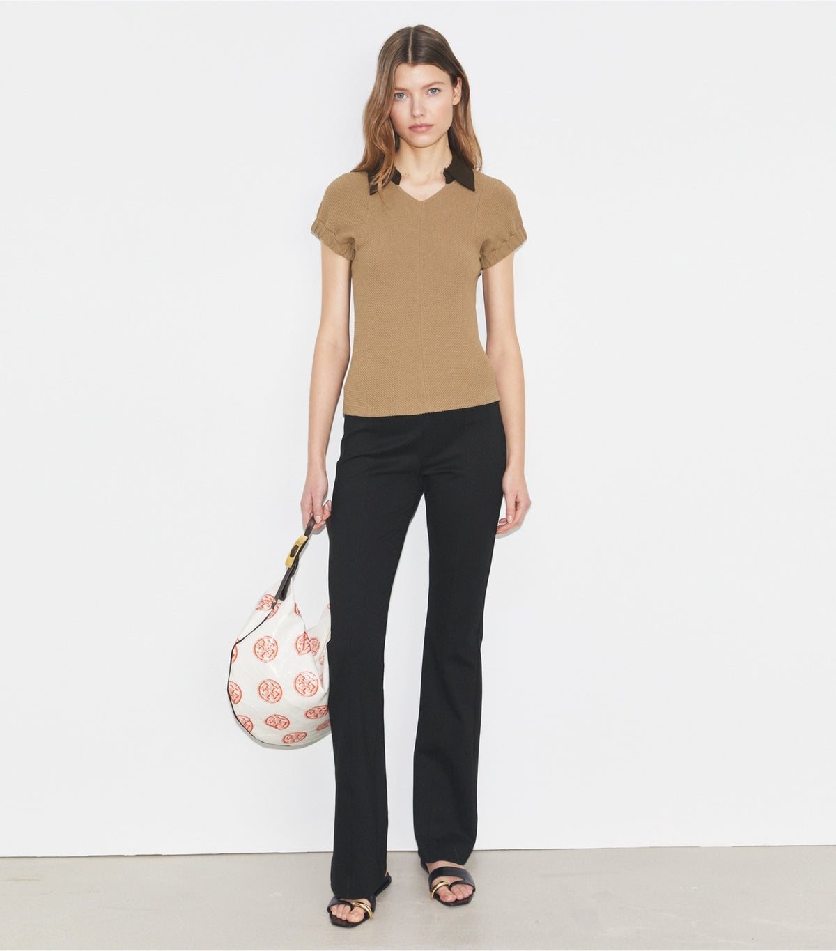Tory Burch Flared Compression Pant - Black