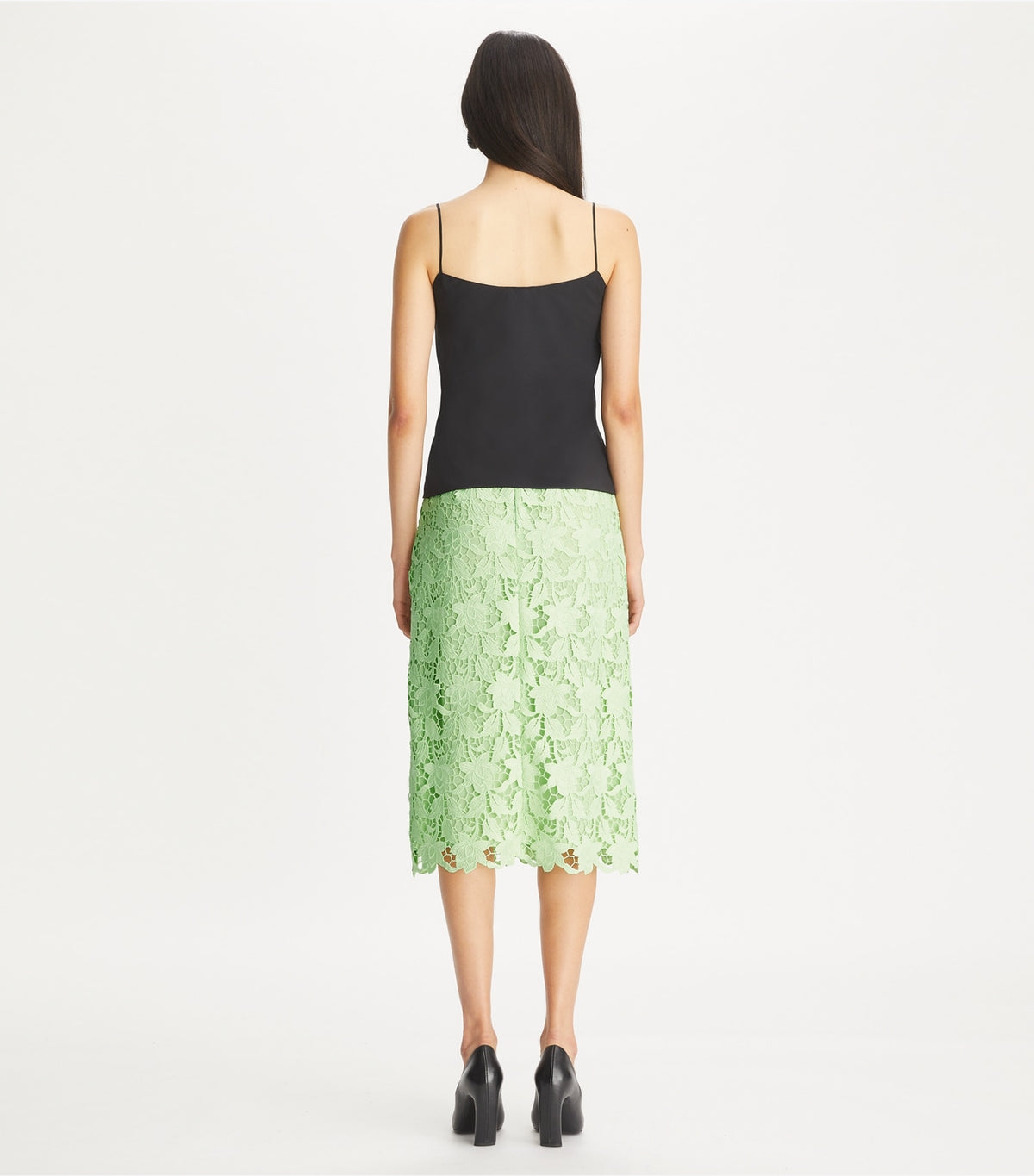 Tory Burch Guipure Lace Skirt - Minted Green