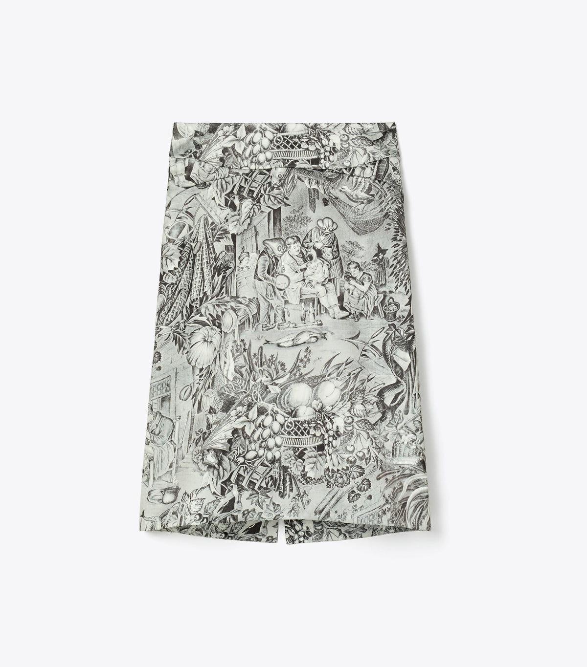 Tory Burch Printed Viscose Skirt - Grey Alien