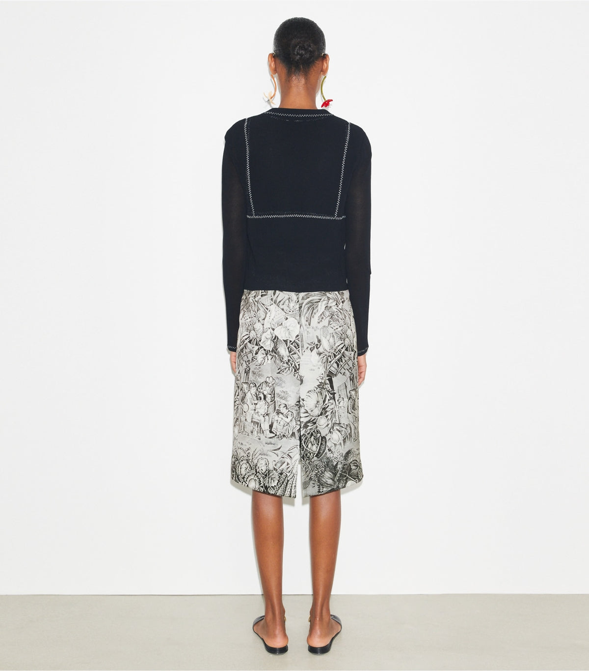Tory Burch Printed Viscose Skirt - Grey Alien