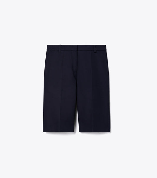 Tory Burch Cotton Bermuda Short - Midnight Ink