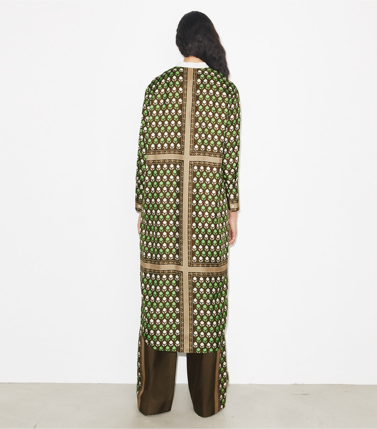 Tory Burch Silk Shirtdress - Chocolate Pomegranate