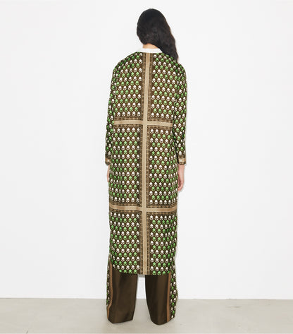 Tory Burch Silk Shirtdress - Chocolate Pomegranate
