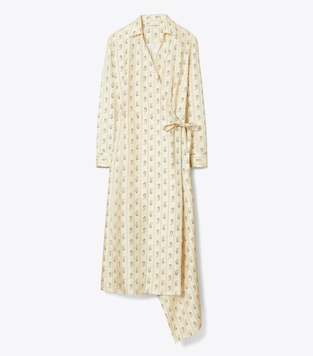 Tory Burch Silk Wrap Dress - Light Sand Paisley