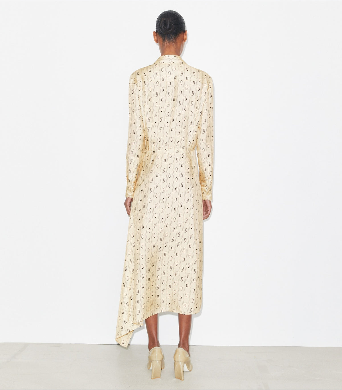 Tory Burch Silk Wrap Dress - Light Sand Paisley