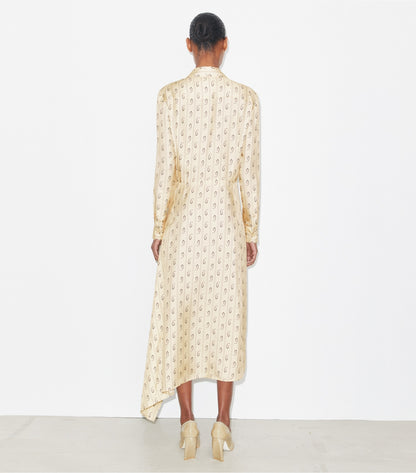 Tory Burch Silk Wrap Dress - Light Sand Paisley