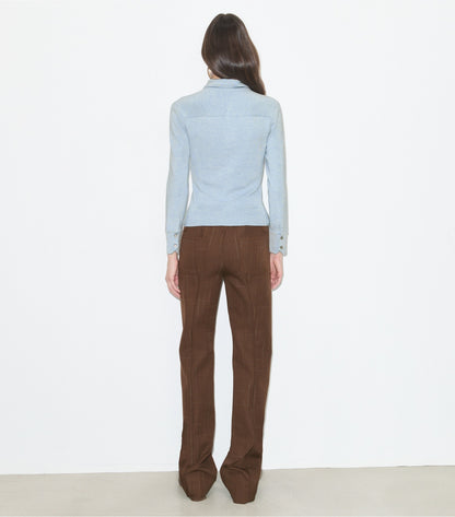 Tory Burch Wool Pant - Chocolate
