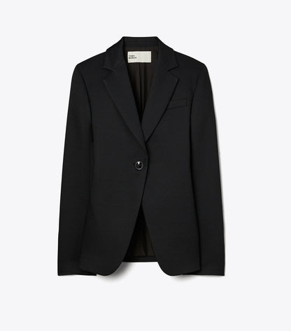 Tory Burch Textured Crepe Blazer - Black