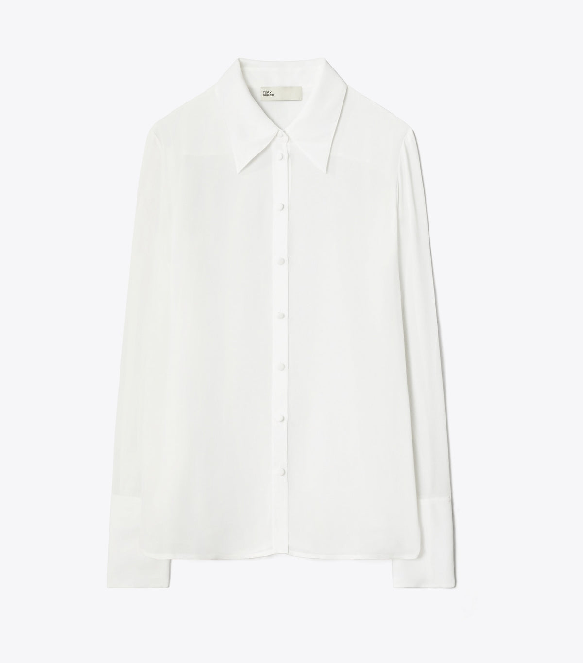 Tory Burch Cuffed Viscose Shirt - Marshmallow