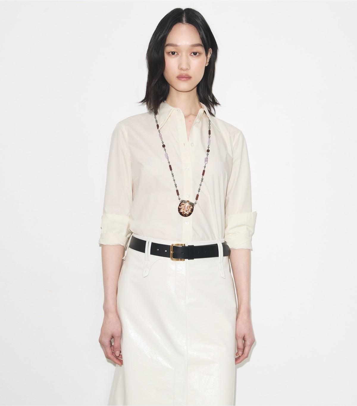Tory Burch Cotton Poplin Shirt - Ivory / Ivory