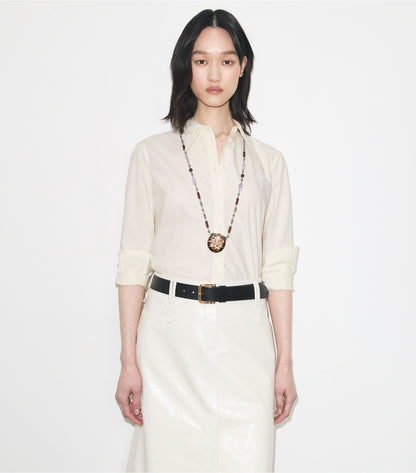 Tory Burch Cotton Poplin Shirt - Ivory / Ivory
