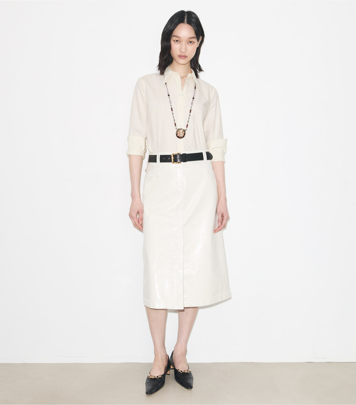 Tory Burch Cotton Poplin Shirt - Ivory / Ivory