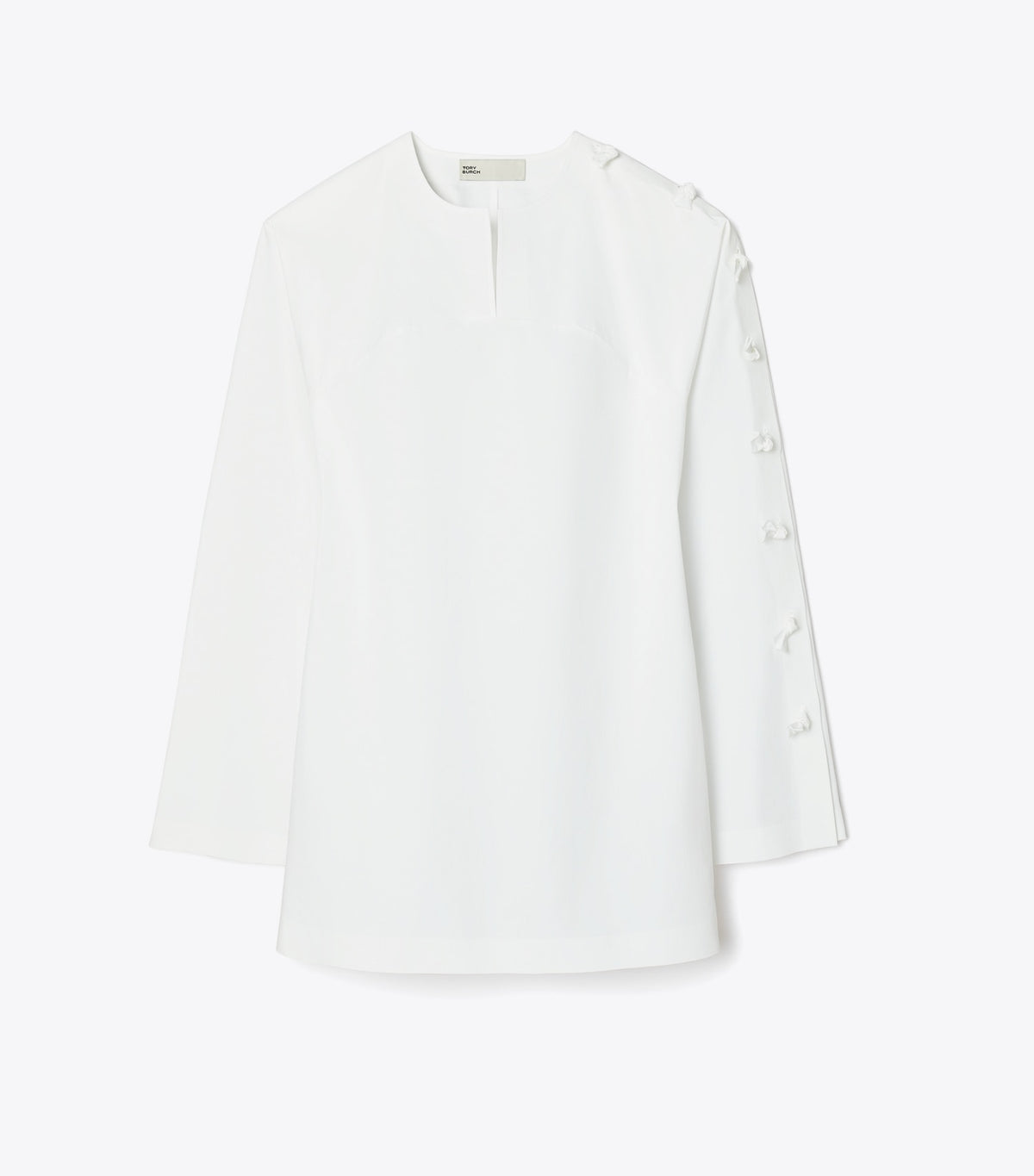 Tory Burch Cotton Poplin Knot Tunic - White