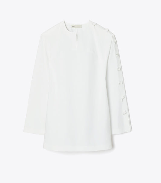Tory Burch Cotton Poplin Knot Tunic - White