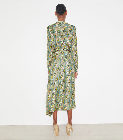 Tory Burch Silk Wrap Skirt - Blue Dream Paisley