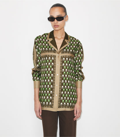 Tory Burch Silk Top - Chocolate Pomegranate