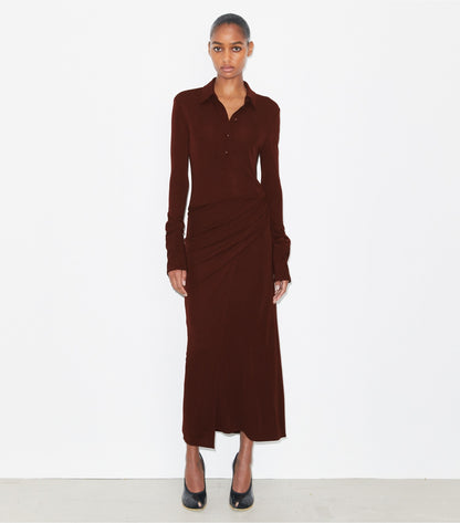 Tory Burch Jersey Shirtdress - Dark Sangria