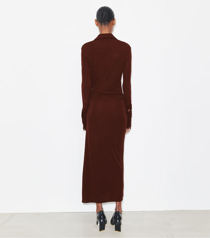 Tory Burch Jersey Shirtdress - Dark Sangria
